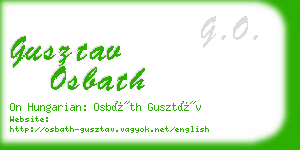 gusztav osbath business card